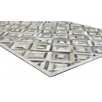 Jakarta Hand Woven Leather JAK2001 Geometric Rug