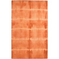 Modern Hand Tufted Wool Orange 5' x 8' Rug