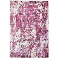 Modern Handloom Silk Purple 4' x 6' Rug