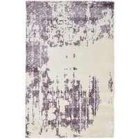 Modern Handloom Silk Eggplant 4' x 6' Rug