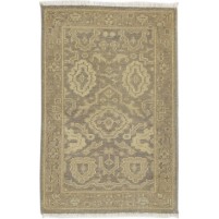 Traditional-Persian/Oriental Hand Knotted Wool Brown 2' x 3' Rug