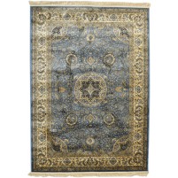 Traditional-Persian/Oriental Power Loomed Polypropylene Blue 5' x 7' Rug