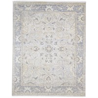 Traditional-Persian/Oriental Hand Knotted Wool Grey 8' x 10' Rug