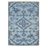 Traditional-Persian/Oriental Hand Knotted Wool blue 2' x 3' Rug