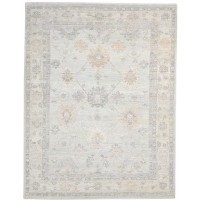 Traditional-Persian/Oriental Hand Knotted Wool Blue 8' x 10' Rug