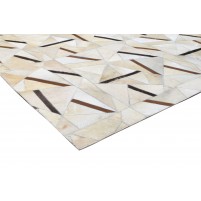 Jakarta Hand Woven Leather / Viscose JAK3002 Geometric Rug