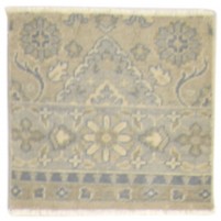 Traditional-Persian/Oriental Hand Knotted Wool Beige 2' x 2' Rug