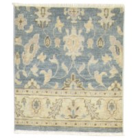 Traditional-Persian/Oriental Hand Knotted Wool Blue 2'6 x 3' Rug