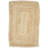 Modern Hand Woven Jute Beige 4' x 6' Rug