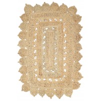 Modern Hand Woven Jute Beige 4' x 6' Rug