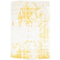 Modern Handloom Silk (Silkette) Yellow 4' x 6' Rug