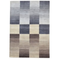 Modern Handloom Wool Dark Grey 5' x 8' Rug