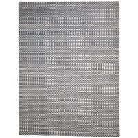 Modern Hand Knotted Wool / Silk (Silkette) Charcoal 9' x 12' Rug