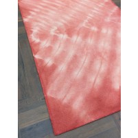Handmade Woolen Shibori Pink  Area Rug t-456 5x8