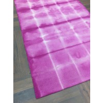 Handmade Woolen Shibori Pink Area Rug t-733 5x8