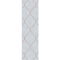 Katherine TS3001 Light Grey/Terracotta 2'6x9 Rug