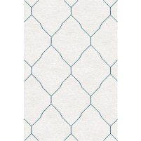 Katherine TS3001 Oatmeal/Teal Blue 4x6 Rug