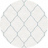 Katherine TS3001 Oatmeal/Teal Blue 6' Round Rug