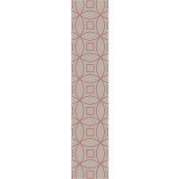 Tanesha TS3002 Brown/Red 2'6x12 Rug