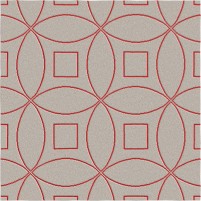 Tanesha TS3002 Brown/Red 4' Square Rug