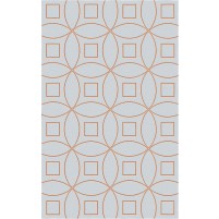 Tanesha TS3002 Light Grey/Orange 5x8 Rug