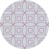 Tanesha TS3002 Light Grey/Purple 6' Round Rug