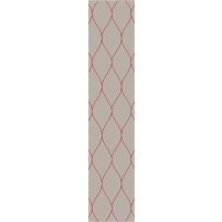 George TS3005 Brown / Red Wool Hand-Tufted Rug - Runner 2'6" x 12'