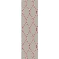 George TS3005 Brown / Red Wool Hand-Tufted Rug - Runner 2'6" x 9'