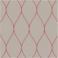George TS3005 Brown / Red Wool Hand-Tufted Rug - Square 4'