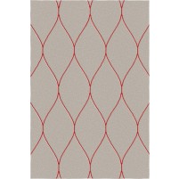George TS3005 Brown / Red Wool Hand-Tufted Rug - Rectangle 4' x 6'