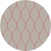 George TS3005 Brown / Red Wool Hand-Tufted Rug - Round 6'