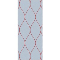 George TS3005 Grey / Red Wool Hand-Tufted Rug - Runner 2'6" x 6'