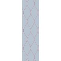 George TS3005 Grey / Pink Wool Hand-Tufted Rug - Runner 2'6" x 9'