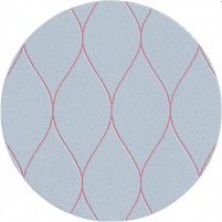 George TS3005 Grey / Pink Wool Hand-Tufted Rug - Round 4'