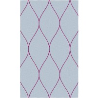 George TS3005 Grey / Purple Wool Hand-Tufted Rug - Rectangle 3' x 5'