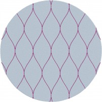 George TS3005 Grey / Purple Wool Hand-Tufted Rug - Round 6'