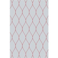 George TS3005 Light Grey / Red Wool Hand-Tufted Rug