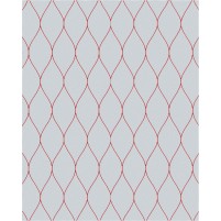 George TS3005 Light Grey / Red Wool Hand-Tufted Rug - Rectangle 8' x 10'