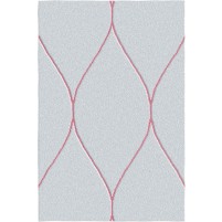 George TS3005 Light Grey / Pink Wool Hand-Tufted Rug - Rectangle 2' x 3'