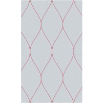 George TS3005 Light Grey / Pink Wool Hand-Tufted Rug - Rectangle 3' x 5'