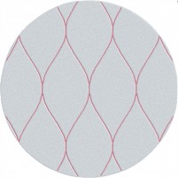 George TS3005 Light Grey / Pink Wool Hand-Tufted Rug - Round 4'