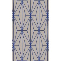 Floyd TS3013 Brown / Blue Hand-Tufted Rug - Rectangle 3' x 5'
