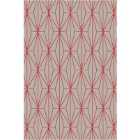 Floyd TS3013 Brown / Christmas Red Hand-Tufted Rug - Rectangle 6' x 9'