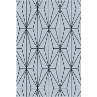 Floyd TS3013 Grey / Black Hand-Tufted Rug - Rectangle 4' x 6'