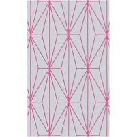 Floyd TS3013 Gray / Raspberry Pink Hand-Tufted Rug - Rectangle 3' x 5'