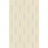 Floyd TS3013 Peach / Sky Blue Hand-Tufted Rug - Rectangle 5' x 8'