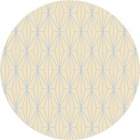 Floyd TS3013 Peach / Sky Blue Hand-Tufted Rug - Round 9'