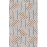 Twist TS3014 Gray / Clementine Orange Rug - Rectangle 3' x 5'