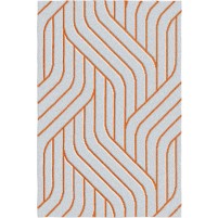 Twist TS3014 Grey / Orange Rug - Rectangle 2' x 3'