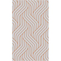 Twist TS3014 Grey / Orange Rug - Rectangle 3' x 5'